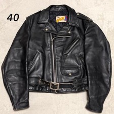 Schott Perfecto Double Leather Riders Jacket Size 40 One Star Made in USA