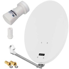60cm Spiegel Reflektor SAT ANLAGE Aluminium Antenne + HD LNB HDTV 1 Teilnehmer