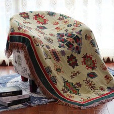 Tagesdecke Wohndecke Sofadecke Couchdecke Wendedecke Baumwolle Vintage Retro 