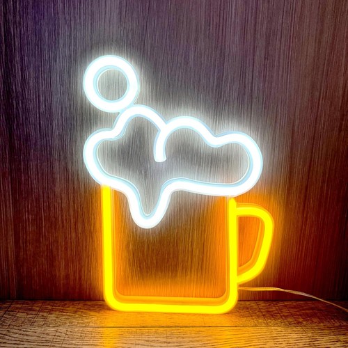 Led neonschild beer - led,