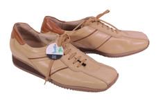 Theresia M. Schnürschuhe Damen Schuhe Leder Gr. 42 beige Wechselfußbett CR69