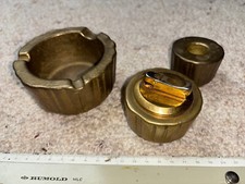 Raucherset Messing Feuerzeug Aschenbecher Stände Tischfeuerzeug Vintage vor 1970