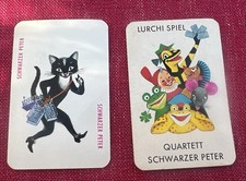 Quartett Lurchi Spiel Schwarzer Peter Komplett I.Hand Salamander Mit Spielregeln