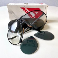 vintage ALPINA QUATTRO black sunglasses W.Germany rare TR3 M1 MEDIUM Miami Vice