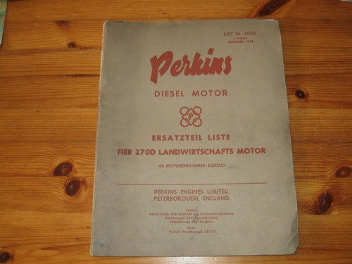 Ersatzteilliste perkins diesel - perkins,