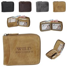 Bag Street Herren Geldbörse Leder Portemonnaie Geldbeutel mit Reißverschluss