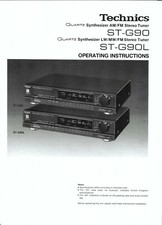 Technics Bedienungsanleitung user manual für ST-G 90 / L  Copy englisch