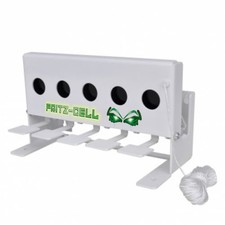 1 x Fritz-Cell Biathlon-Anlage Weiß, Schießstand mit 5 Löcher, Kugelfang für Luf