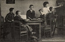 Ak Großröhrsdorf in Sachsen, Weber's Reform, Zither-Schule - 10937225