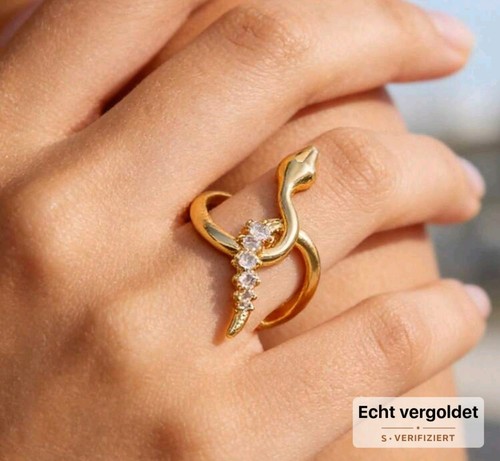 Vergoldeter schlangen ring - vergoldeter,