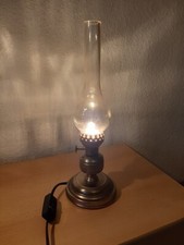 Seltene alte Tischlampe im Stil einer Öllampe, Vintage.