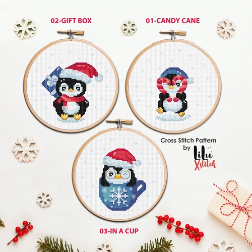 Weihnachten pinguine muster - pinguine,
