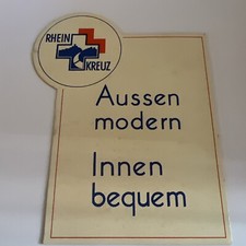 Rhein Kreuz Werbe-/Reklameaufsteller  "Aussen modern  Innen bequem"