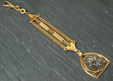 Alte Taschenuhrkette Uhrenkette Uhrkette Chatelaine Bierzipfel Bengel Idar Pferd