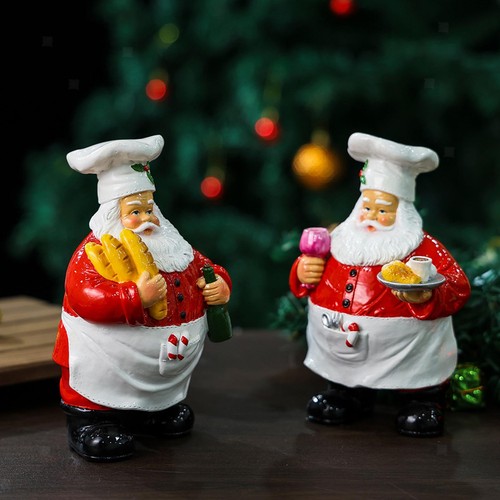 Chef santa claus statue - chef,