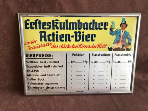 Erstes kulmbacher preistafel - erstes,