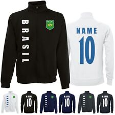 Brasilien BRASIL WM 2022 Sweat Jacke Trikot Name Nummer