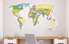 Weltkarte Wandaufkleber