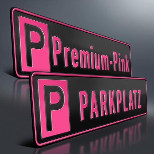 Parkplatzschild premium pink - parkplatzschild,