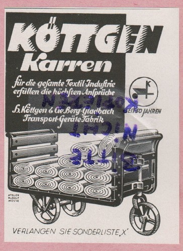 Berg gladbach werbung 1929 - berg-gladbach,,