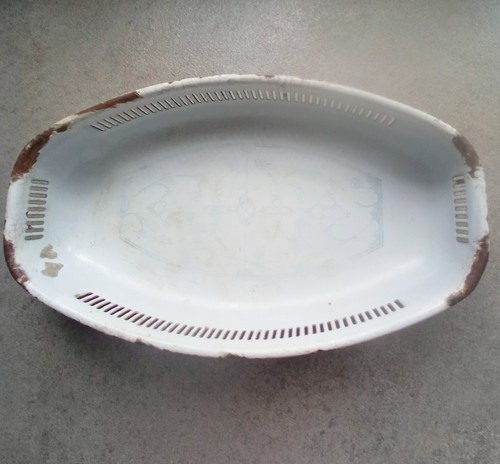 Vintage emaille brotkorb m - emaille,