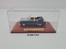 Modell Wartburg 311-2 Cabriolet Metall Kunststoffkasten Holzsockel Deko #248743