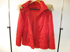 Sportalm Mantel rot Gr. 42 mit Kunstfell an der Mütze