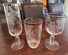 Gläserset mit Platinrand