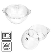 Terrine Suppenschüssel Suppenschale mit Deckel transparent Sodiumglas LUMINARC