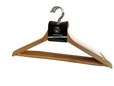 6 Kleiderbügel Holz natur mit