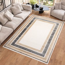 Teppich Kurzflor Beige Creme