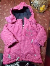 Topomini Gr. 92, Jacke,  Pink mit Weißen Punkten, Fleecefutter, 