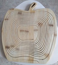 Faltbare Obstschale/Obstkorb Bambus Apfel-Design Neu und ovp