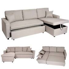 B-Ware Ecksofa mit Bettkasten MCW-L17, Sofa, Liegefläche Nosagfederung, beige