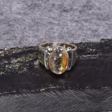 Rutilquarz Ring, 925er Silber