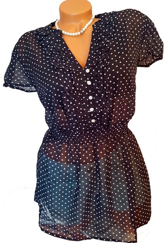 Designer tupfen bluse tunika - designer,