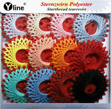 Yline 12er Set Sternzwirn Polyester, Sternchenzwirn bunt/Mode 0004-fl.