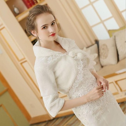 Damen kunstfell bolero - kunstfell, shrug