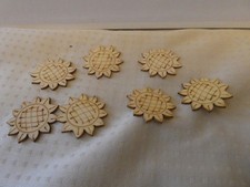 Bastelmaterial Streudeko Holzdeko Blumen aus Holz