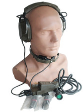 Telemit BW US Army Headset-Microphone Kopfhörer Kehlkopf Mikrophon Panzer SEM