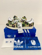 Adidas x BAPE Stan Smith Schuhe Herren Größe 42 2/3 Camouflage Neu mit Karton