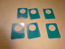 Graviermaterial 6 Garderobenmarken grün/weiß