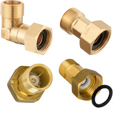 Messing Beweglich Verschraubung Durchgang, ECK, Rückschlagventil EPDM-Dichtung