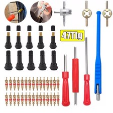47tlg Autoreifen Ventil Einzieh Hebel Ausdreher Reparatur Werkzeug Motorrad PKW