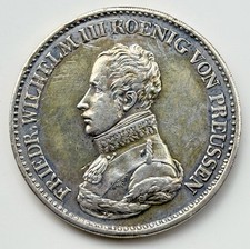 1 Taler  1822 D Preussen Friedrich Wilhelm III 1797-1840 Silber . AKS#13