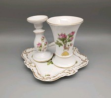 Lindner Moosrose Teller Servierteller Vase Kerzenhalter Rose Rosen Blumen ✅