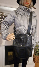 Karl Lagerfeld x H&M schwarz Leder Kuriertasche Unisex Echtes Leder Vintage