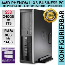 HP Compaq Pro 6005 SFF PC AMD Phenom II X3 B75 1 TB SSD 8 GB 16 GB DDR3 Win 10