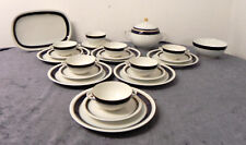 6 Personen  Speiseservice von Schumann Olivia Arzberg Echt Kobalt mit Goldrand
