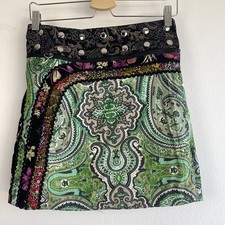 ZAND AMSTERDAM Mehrfarbig Reversible Wickel-Minirock Blumen Größe Einheitsgröße